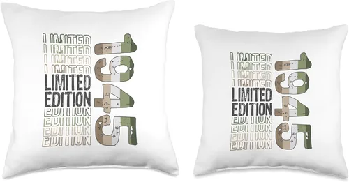 Miniatura 3 de Limited Edition Vintage 1945 Retro Birthday Throw Pillow