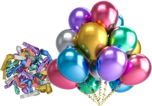 Miniatura 51 de Bezente - Globos de 12 pulgadas de látex con confeti para bodas, graduaciones, despedidas de soltera y cumpleaños, aptos para helio, dorado, 60