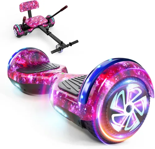 Miniatura 9 de LIEAGLE Hoverboard - Patineta autoequilibrante de 16.5 cm, 6.5 pulgadas, con ruedas Bluetooth, luces LED, para niños y adultos A01-blanco