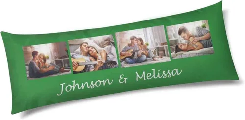 Miniatura 11 de InterestPrint Funda de almohada corporal personalizada de 21 x 60 pulgadas, con nombre de imagen, imagen, texto, funda de almohada corporal para N.º