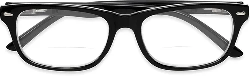 Miniatura 5 de The Manhattan Bifocal Reader - Lentes de lectura estilo rectangular para hombres y mujeres + 1.00 color negro