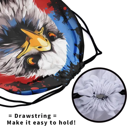 Miniatura 68 de Bolsa de agarre de gimnasia de piel de animal, bolsa de gimnasia con cordón ajustable, bolsa de cuerda para fauna silvestre, Mariposas Galaxy