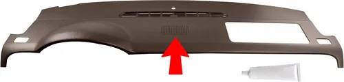 Miniatura 10 de DashSkin - Cubierta para tablero con orificio para altavoz hecha en EE. UU. para automóviles con guantera individual únicamente, sencilla reparación
