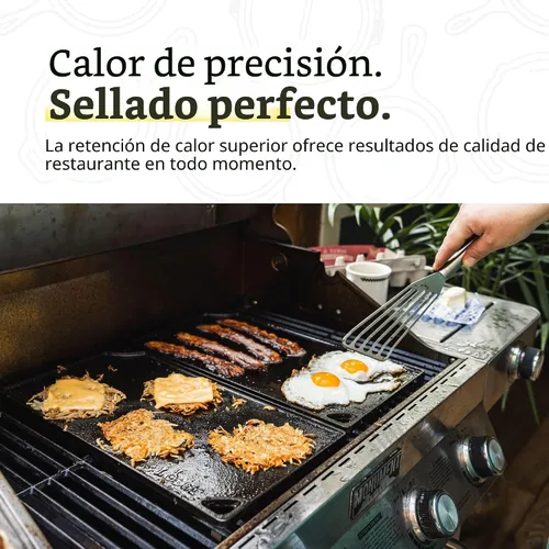 Miniatura 4 de Lodge - Parrilla reversible de hierro fundido pre-sazonado (16.75 in), color negro