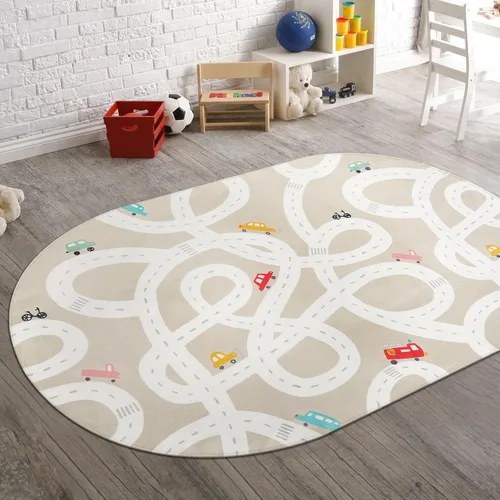 Miniatura 11 de STARUIA Alfombra de juego para niños, 60 x 32 pulgadas, ultra antideslizante, alfombra educativa para niños, alfombra de coche lavable