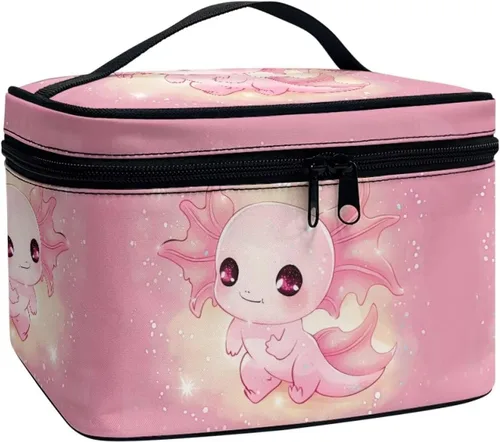 Miniatura 9 de Flashideas Bolsa de maquillaje para cosméticos Almacenamiento vertical Bolsa de maquillaje de viaje de gran capacidad, Caballo Azteca 1