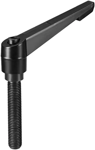 Miniatura 17 de uxcell M8 x 1.260 in Mango de sujeción ajustable Palanca de sujeción Rosca Botón de trinquete macho roscado Perillas de bloqueo Tornillo giratorio