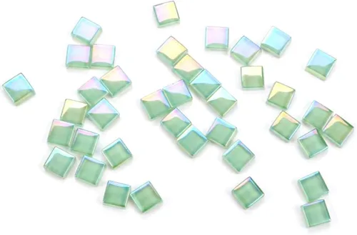 Miniatura 7 de BTMIEY Azulejos de mosaico de cristal de color mixto, 200 unids/bolsa Azulejos de mosaico de vidrio cuadrado para manualidades Proveedor de azulejos