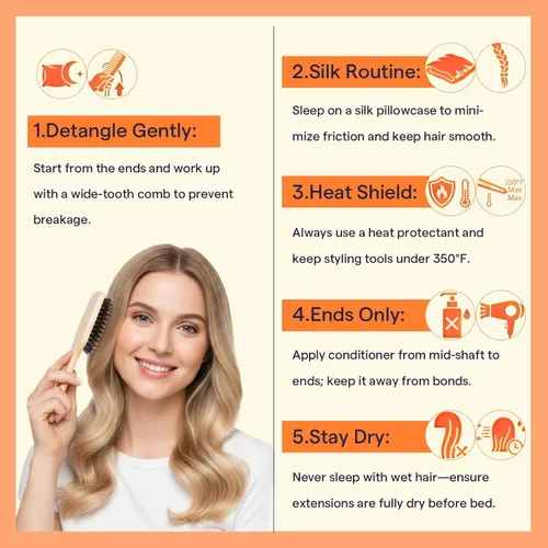 Miniatura 8 de Full Shine Ktip - Extensiones de cabello humano, 22 pulgadas, 1.76 onzas, 50 hebras de color 1 negro azabache, cabello lacio natural, mezcla sin