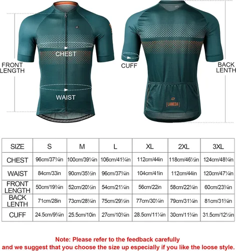 Miniatura 6 de LAMEDA Camiseta de ciclismo para hombre, transpirable, ligera, de manga corta, elástica, con cremallera completa