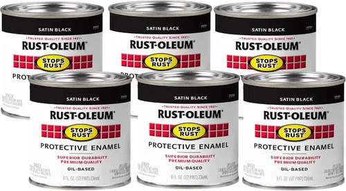 Miniatura 13 de Rust-Oleum 7777730 Stops Rust Pintura con Brocha, Media Pinta, Negro Satinado