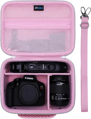 Estuche Rígido para Canon EOS Rebel T7/R50/R6 Mark II/R100/R8/RP/R50 V/R5 Mark II/SL3/5D Mark IV/R10/R7/R5/90D/T6/T100 Cámaras, Lente, Trípode, con