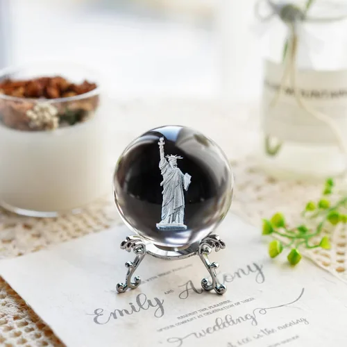 Miniatura 15 de ZEERSHEE Bola de cristal de dragón 3D de 2.4 pulgadas con soporte de dragón que respira fuego decoración regalos para niños y niñas