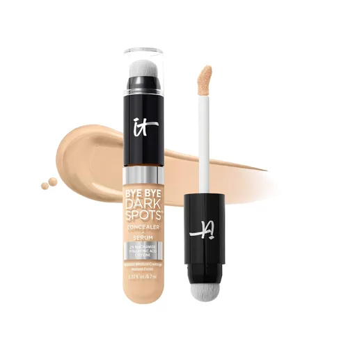 Miniatura 14 de IT Cosmetics Bye Bye Dark Spots Corrector + suero iluminador – 2% niacinamida, ácido hialurónico y cafeína – Cobertura media, acabado natural, todo