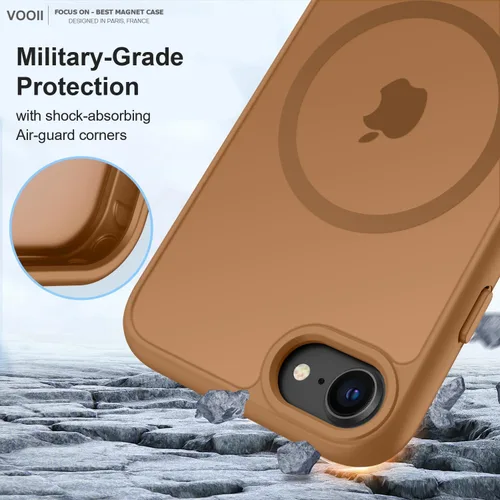 Miniatura 4 de Vooii Funda para iPhone SE 3ª/2ª/2020 con Magnético, Funda iPhone 8/7 [Compatible con Magsafe] [Diseño Integrado] Sensación de Agarre Cómoda Delgada