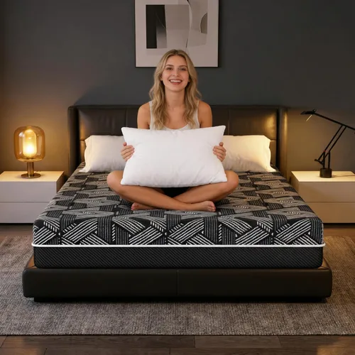 Miniatura 7 de Colchón de tamaño individual, colchón de espuma viscoelástica de gel de 6 pulgadas para dormir fresco por la noche y aliviar la presión, colchón