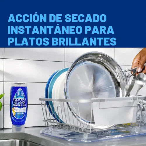 Miniatura 7 de Dawn Platinum Plus PowerSuds EZ-Squeeze - Jabón líquido para platos, líquido para lavavajillas, eliminación de grasa, botella al revés, aroma a