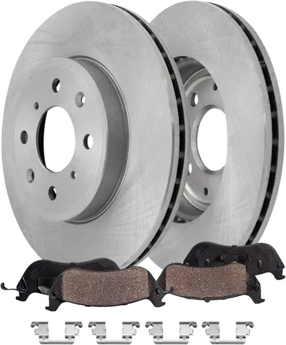 Miniatura 25 de Detroit Axle - Kit de freno trasero para Chevy Equinox Captiva Sport GMC Terrain Pontiac Torrent Saturn Vue Pinzas de freno de disco con soportes