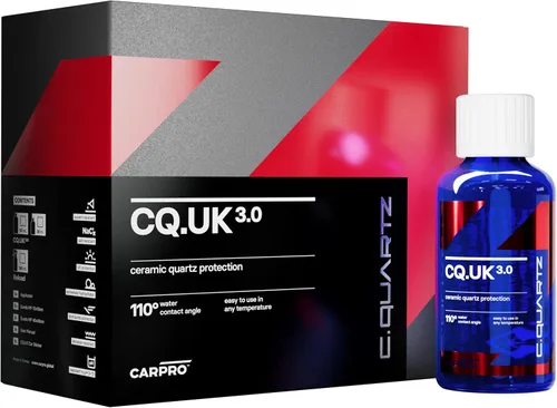 CARPRO CQUARTZ UK 3.0 - Recubrimiento cerámico para autos, nanotecnología basada en cuarzo, se adhiere a la pintura, vidrio, metal y plástico - (Kit