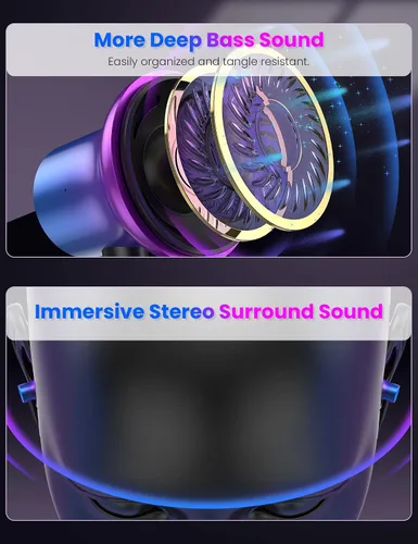 Miniatura 5 de iMangoo Diseño para auriculares con cable certificados MFi de Apple para audífonos Lightning, auriculares de alambre magnético con cable