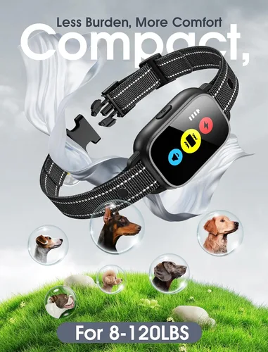 Miniatura 6 de Collar de entrenamiento para perros con control remoto, collar inteligente de choque para perros con 3 modos de entrenamiento e iconos