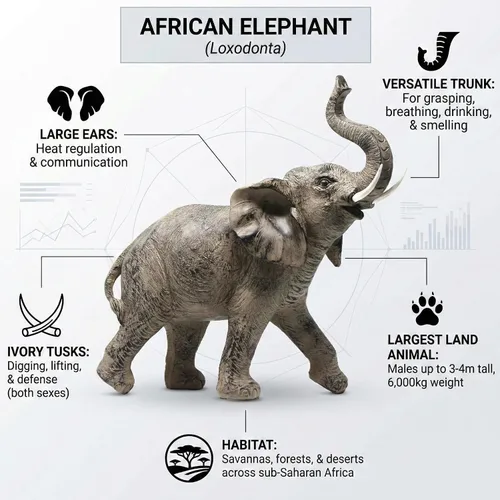 Miniatura 4 de Seraphic Estatua de Elefante Africano Grande de 13", Regalos para Mujeres, Escultura de Decoración de Elefante Grande con Trompa Levantada