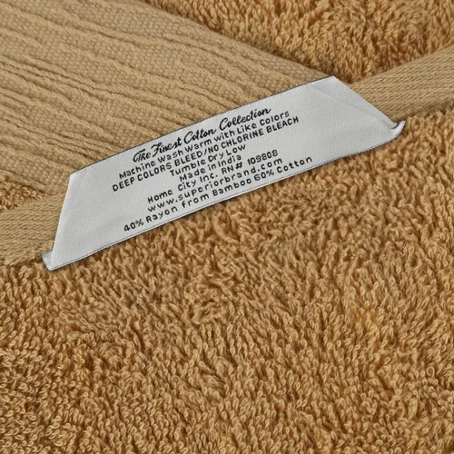 Miniatura 11 de Superior Rayon - Juego de toallas de 12 piezas de mezcla de bambú, de secado rápido, artículos esenciales para el baño, ducha, spa, toallas
