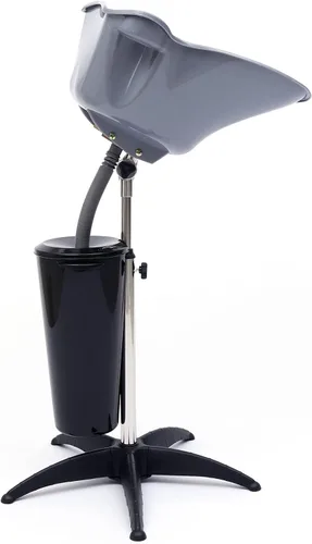 Miniatura 5 de Fregadero de lavado de cabello, lavabo de champú profundo de altura ajustable con manguera de drenaje para el hogar, peluquería, salón de belleza