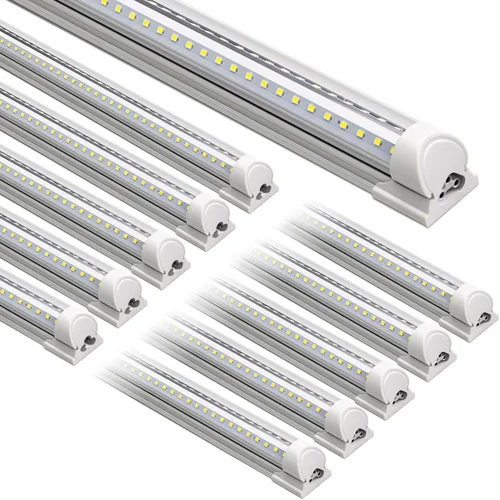 Miniatura 14 de Barrina T8 Luz LED para Taller 4 Pies, 40W 5500LM 5000K, Cubierta Transparente, Luces de Techo para Garaje, Lámpara LED en Forma de V, Luces