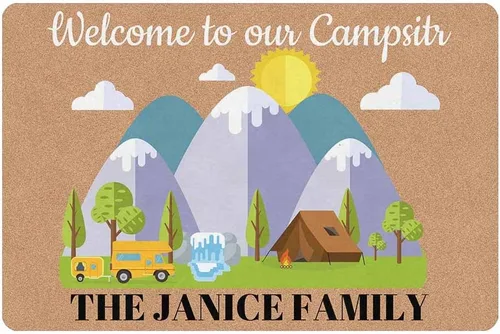 Miniatura 12 de Tapetes de camping con nombre personalizado con alfombras de caravana resistentes para alfombra de casa rodante Insdie de 24 x 16 pulgadas, 30 x 18
