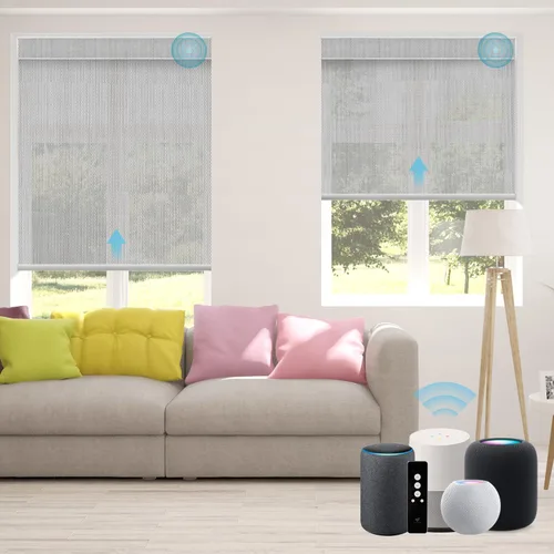 Miniatura 43 de SmartWings Persianas Enrollables Inteligentes Motorizadas con Filtro de Luz, Persianas Eléctricas con Control Remoto para Ventanas Compatibles