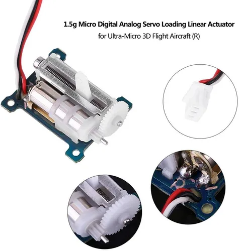 Miniatura 2 de Jadeshay Servo analógico micro digital de 0.05 oz para vuelo ultra micro 3D, carga de actuador lineal, par de 0.4 lbs/cm, velocidad de 0,12