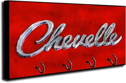 Miniatura 6 de Brotherhood Compatible con el emblema Chevelle de diseño negro para llaves, organizador de montaje en pared, soporte para llaves del hogar, anillo