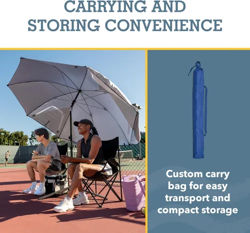 Miniatura 6 de Sport-Brella Premiere UPF 50+ Protection Umbrella Shelter with Patented Side Panels and Tilt Mechanism, Heavy-Duty 1.25 Inch Center Pole, Auger