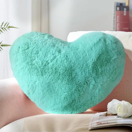 YRXRUS Almohadas de Corazón, Almohada en Forma de Corazón de Amor, Pequeñas y Bonitas Almohadas de Corazón Verde para Regalos, Cojines Decorativos