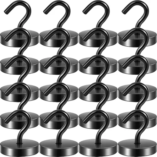 Miniatura 28 de Neosmuk Ganchos magnéticos, esenciales para cruceros, más de 32 libras, ganchos magnéticos resistentes para cabinas de cruceros, refrigerador