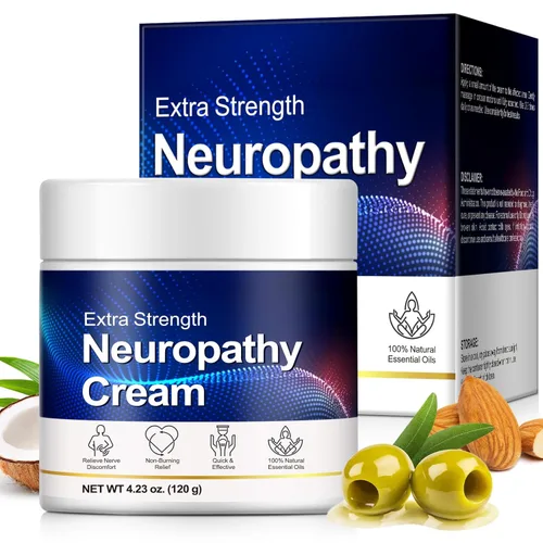 Crema de alivio de neuropatía para pies, manos, piernas, dedos de los pies y espalda, fórmula natural a base de plantas para molestias nerviosas,
