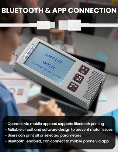 Miniatura 7 de Medidor Profesional de Rugosidad de Superficie Digital Medidor Portátil de Rugosidad de Superficie con 22 Parámetros Perfilómetro Portátil