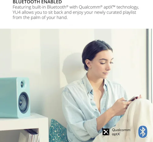 Miniatura 6 de Kanto YU4WALNUT Altavoces Amplificados con Bluetooth y Preamplificador de Phono Integrado Modo de Espera y Encendido Automático Control Remoto
