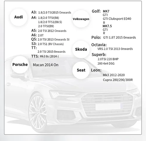 Miniatura 3 de Tubo de eliminación de silenciador turbo para motor turbo EA888 para motores vag 2.0 tfsi audi vw golf7 1.8t 2.0t gasolina