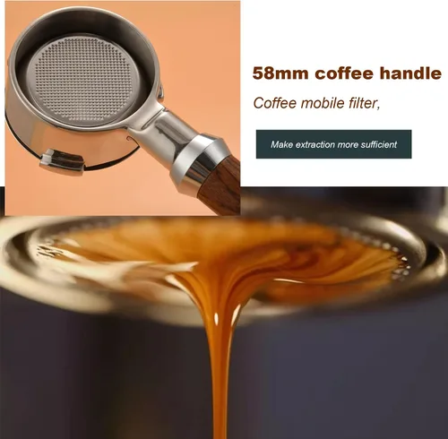 Miniatura 2 de Filtro sin fondo de la cafetera del portafiltro del café de los 58MM para el accesorio profesional de la manija del café, G