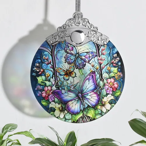 Miniatura 4 de Jocidea Adorno navideño de mariposa para árbol, decoración navideña, regalos para amantes de las mariposas
