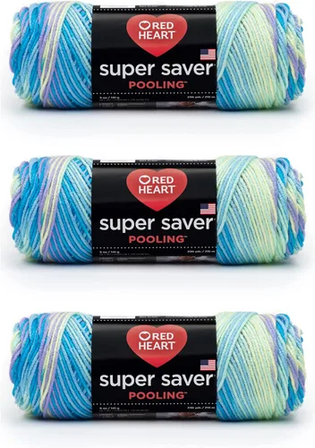 Miniatura 71 de Red Heart Hilo Super Saver, paquete de 3, estampado artístico, 3 unidades Estampado De Artista