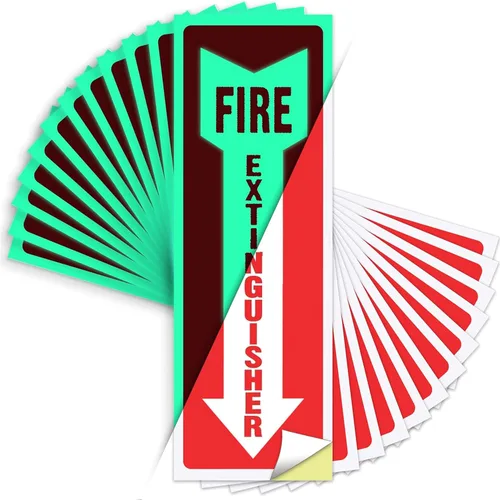 Miniatura 11 de ASSURED SIGNS Letreros de extintor de incendios – Paquete de 12 – 4 x 12 pulgadas – Adhesivos de vinilo resistente a la intemperie para extintor