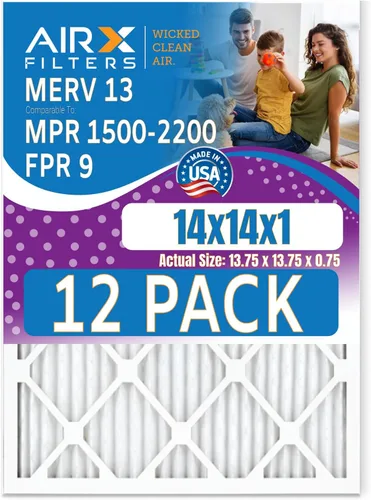 Miniatura 28 de Filtro de aire MERV 13 de 12 x 12 x 1 pulgadas, paquete de 12 filtros de horno comparables a MPR 1500-2200 y FPR 9. Fabricado en Estados Unidos por