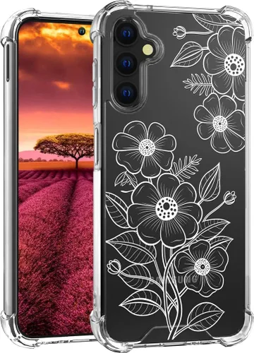 Miniatura 41 de Compatible con Samsung Galaxy S23 - Funda transparente para mujeres y niñas, diseño transparente (formas geométricas de arte abstracto)