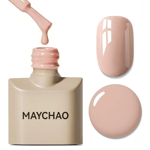 Miniatura 57 de MAYCHAO Esmalte de uñas de gel rosa intenso de 0.5 onzas líquidas, 1 unidad de esmalte de gel rosa brillante, esmalte de uñas que se absorbe con luz