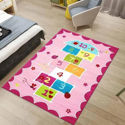 Miniatura 9 de Alfombra Hopscotch para niños, alfombra antideslizante divertida y educativa, alfombra de juego para dormitorio, guardería, sala de juegos, regalo
