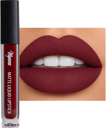 Miniatura 30 de Mynena Lápiz labial líquido mate rosa claro fresco Comodidad duradera A prueba de manchas resistente a transferencias Cobertura completa que