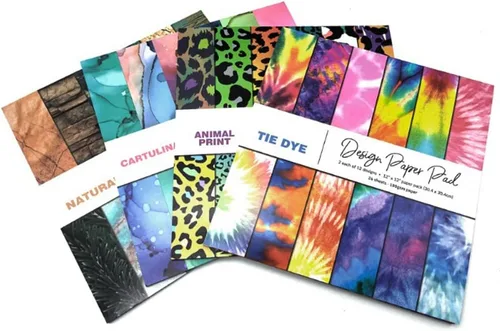 Miniatura 6 de Papel para álbum de recortes de 12 x 12 pulgadas, 24 hojas de papel para álbum de recortes para manualidades, cartulina de impresión de un solo